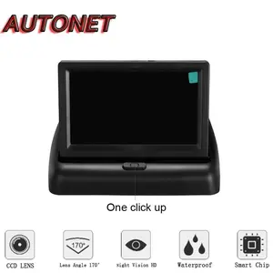 Limited AUTONET Monitor Parkir Mobil Foldable Rear View TFT LCD 4.3 Inch AU43