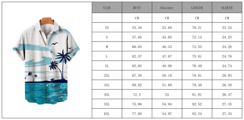 Product Introduction of Fashion Summer Casual Shirts For Men, Trend Male Short Sleeve Stripe Printing Shirts Beach Party Street Top Clothing (5xl) 0