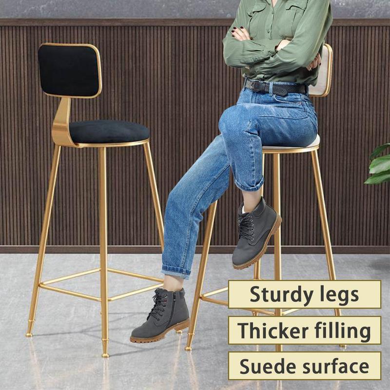 Nordic Home High Foot Stool Modern Simple Gold Light Luxury Iron ...
