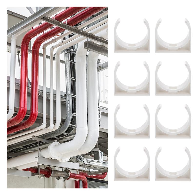 Clamp An Fuel Line Clamps Pipe Bracket 4X4cm White 50 Pcs 6