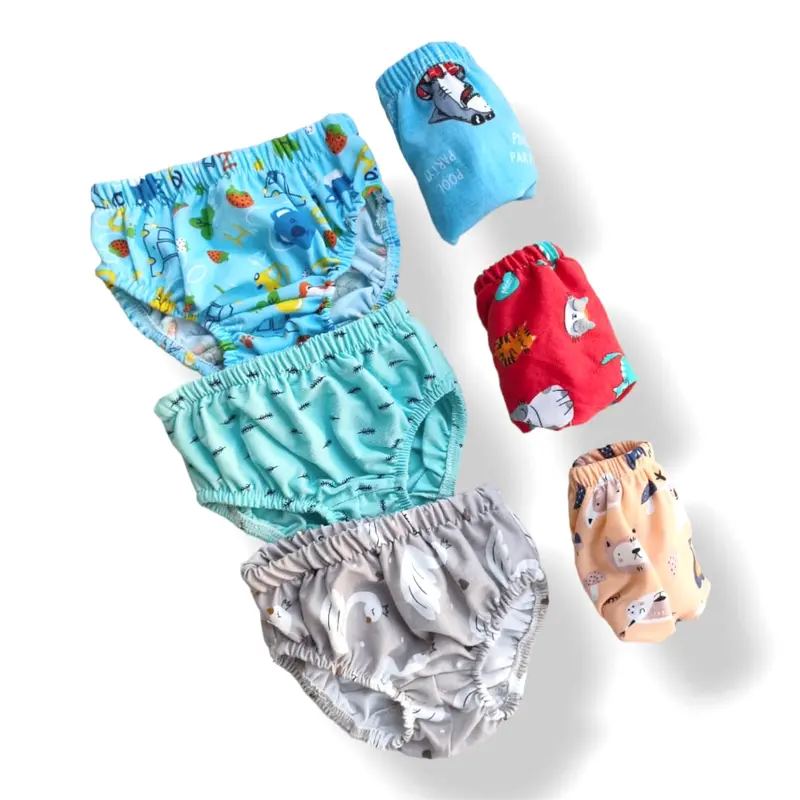 12 Pcs Celana Dalam Anak Laki Laki Perempuan Lusinan 1-5 Tahun Velvet Cuci Dingin Underwear 1
