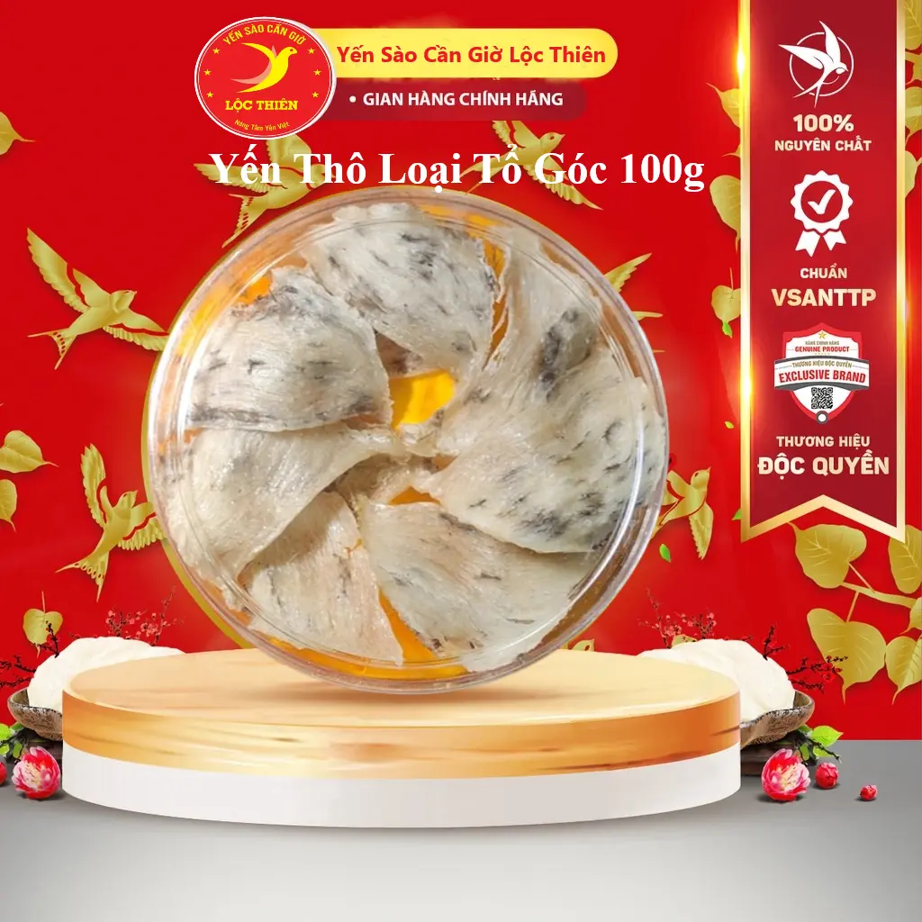 Tổ Thô Tam Giác Nguyên Chất [ Hộp 100g/50g/25g ] [Có Quà Chưng] YẾN SÀO CẦN GIỜ LỘC THIÊN Food
