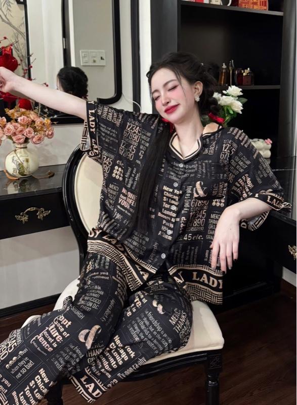 Product Introduction of Đồ Bộ Nữ Pijama Cánh Dơi Lady _ Size 45_68kg. Chất Vải Lụa Latin Mềm Mát . Quần Dài 95cm Có Túi 19