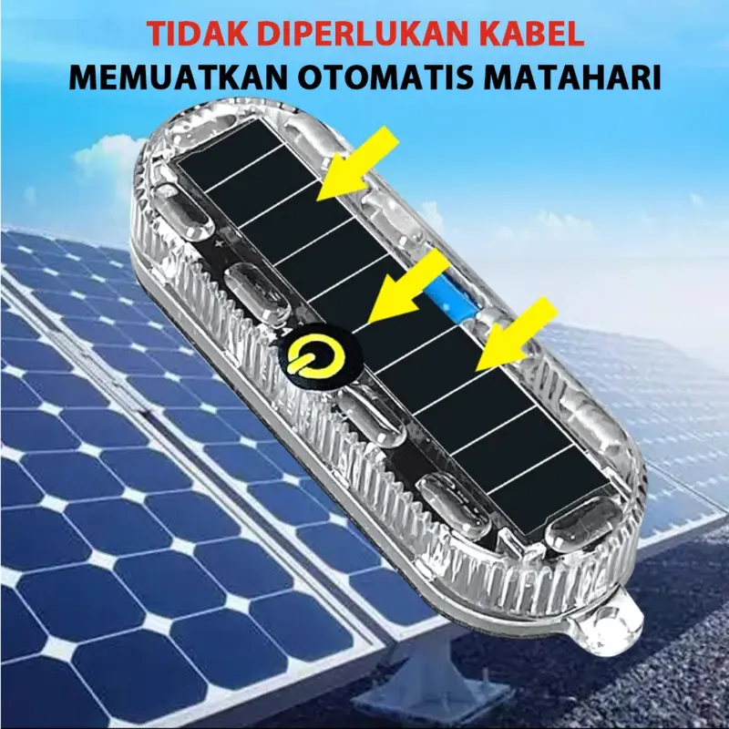 Lampu Strobo Motor Mobil Truk dan Bus Tenaga Surya LED Kedip RGB - Aksesoris Penerangan Kendaraan untuk Efek Cahaya Keren dan Hemat Energi Car 6