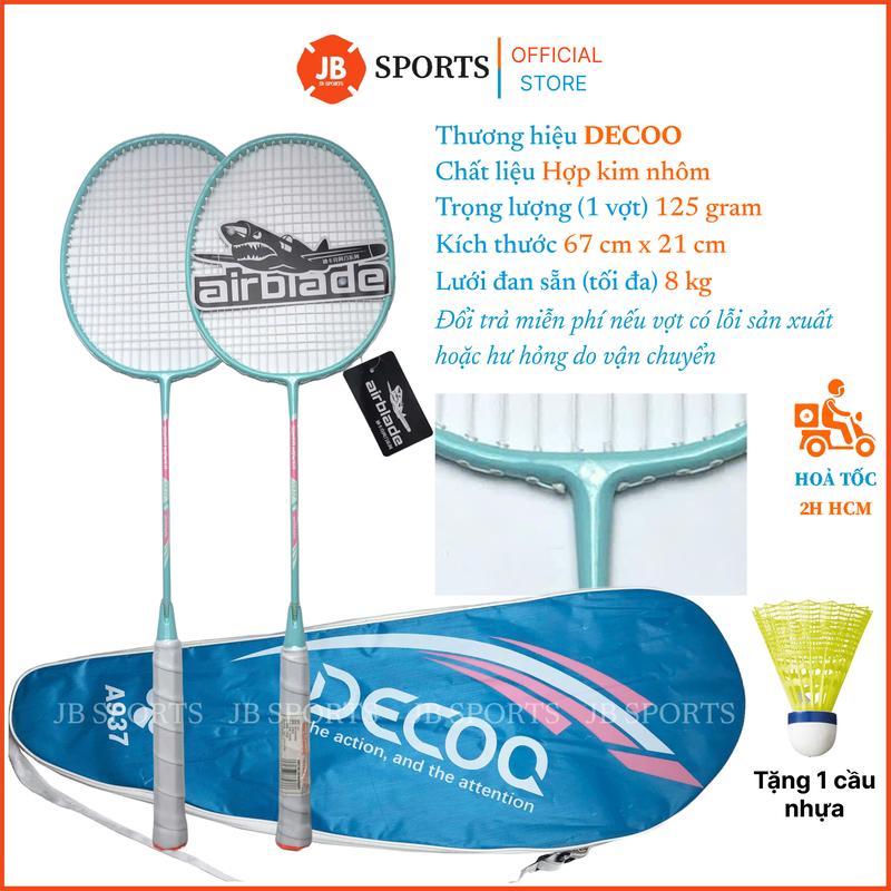  Bộ Vợt Cầu Lông Chính Hãng  2 Vợt  DECOO 97 Cặp Vợt Cầu Lông Tốt Nhẹ Dây Căng 