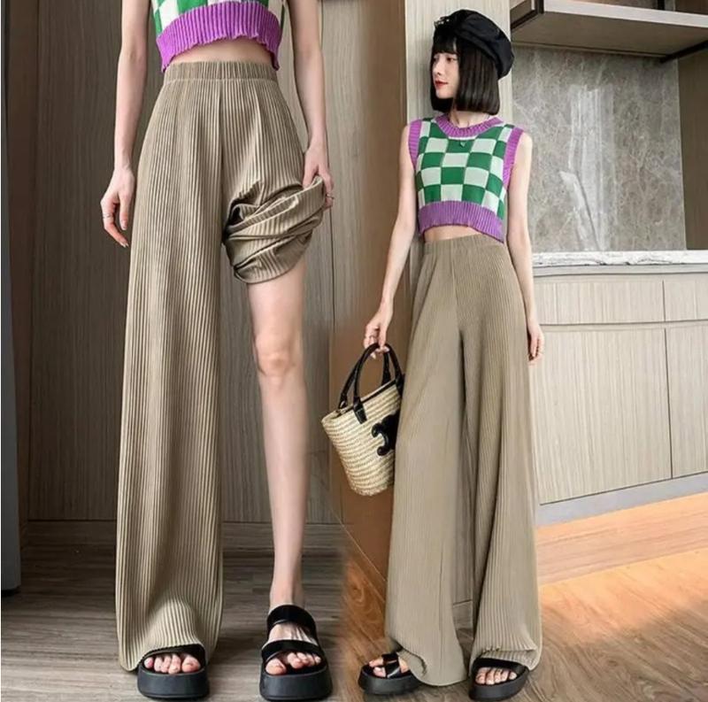 Quần xuông tăm dập ly cạp chun Freesize  Nữ Voi Women 7