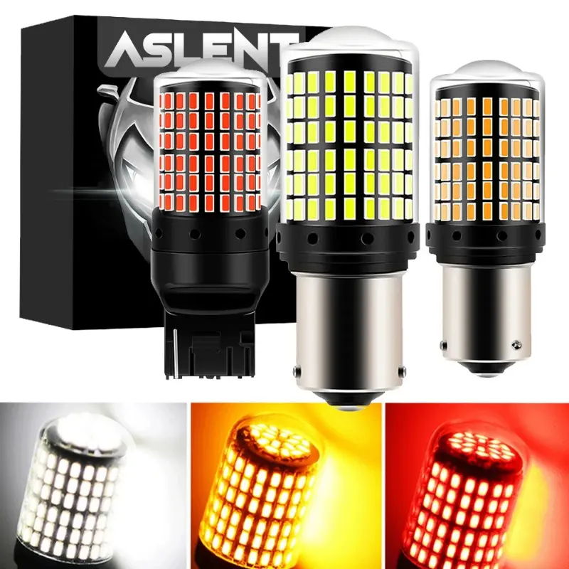 Đèn LED phanh tín hiệu rẽ ô tô, 7440 3014, 144SMD, 1156