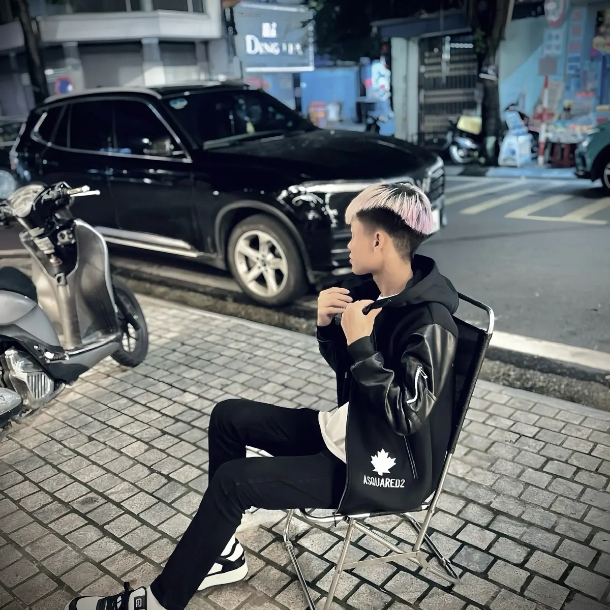 Áo khoác dạ ASQ phối da tay và mũ nỉ 2 lớp cho nam - Menswear aokhoac nam