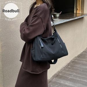 ROADBULLオックスフォード生地の大容量バッグ,女性向けけの多目的レトロ斜めめめ掛けけけバッグ,質感のあるシングルショルダー通勤トートバッグ