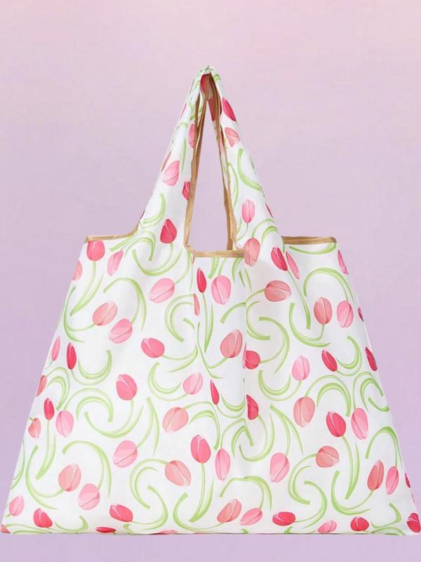 Trendy All Over Print Large Capacity Tote Bag,  Casual All-match Shopping Bag for Women & Men, Portable Outdoor Shopping Street Shopping Bag 5