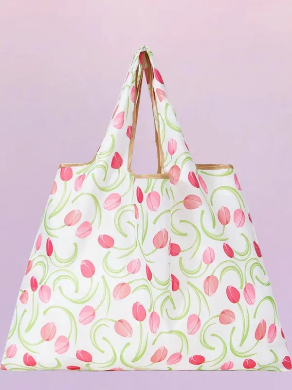Trendy All Over Print Large Capacity Tote Bag,  Casual All-match Shopping Bag for Women & Men, Portable Outdoor Shopping Street Shopping Bag 4