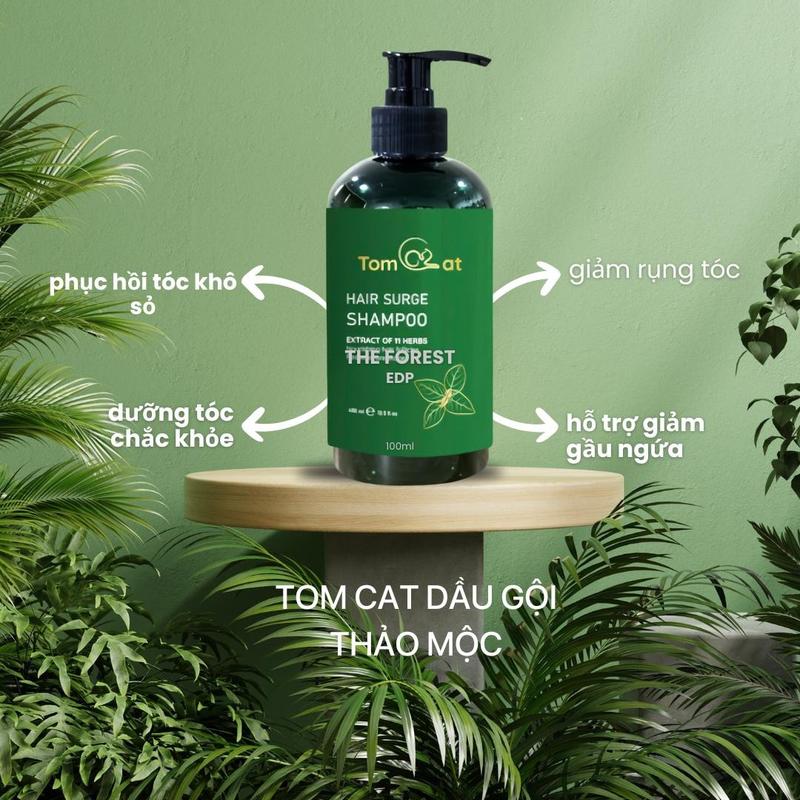 Dầu gội thảo mộc Tomcat dành cho cả nam và nữ làm giảm gầu, ngứa tóc bết dầu và rụng tóc dưỡng tóc chắc khỏe và phục hồi tóc sơ yếu 400mlu 0