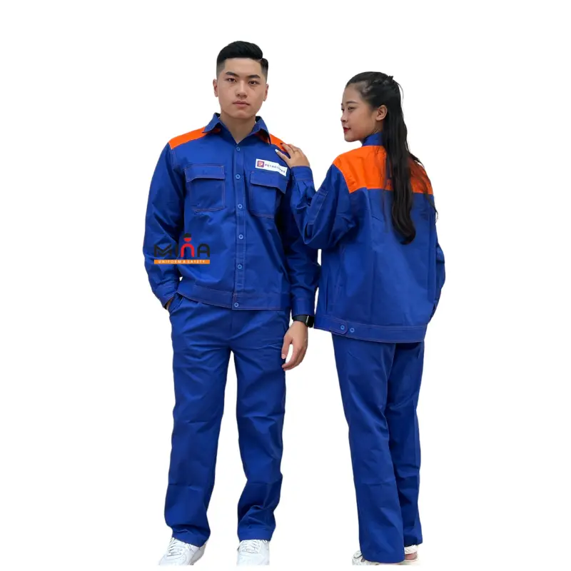Quần Áo Bảo Hộ Lao Động Bộ Xăng Dầu Vải Pangrim HQ Dày Dặn