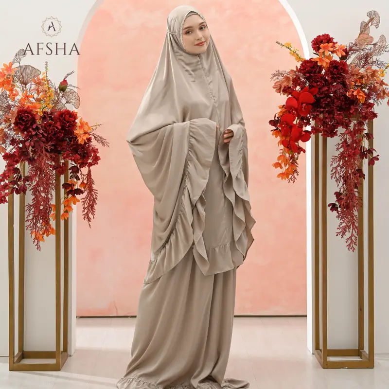 Afsha - Mukena Dewasa Raima 2in1 Series (Free Sajadah, Pouch & Box Hampers) 1