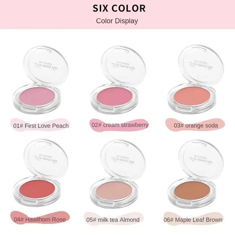Lameila New Blush Womens Matte Natural Monochrome Expansion Color Pink Childrens Stage Makeup Rouge Palette