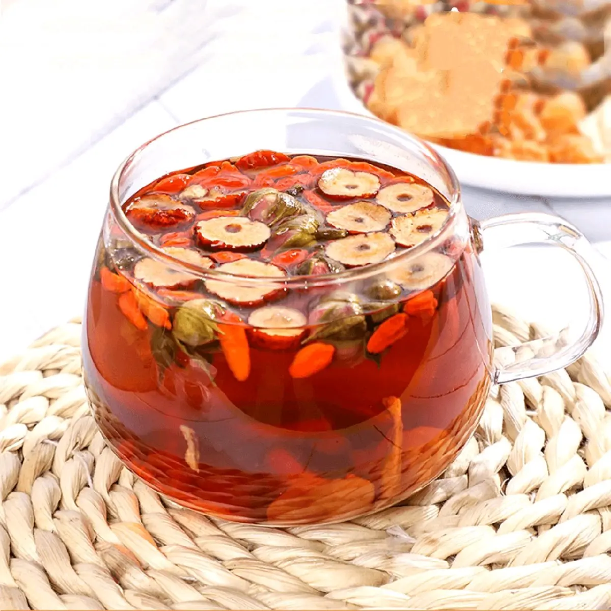 Trà Táo Đỏ Kỷ Tử Đường Nâu Hộp 500gr