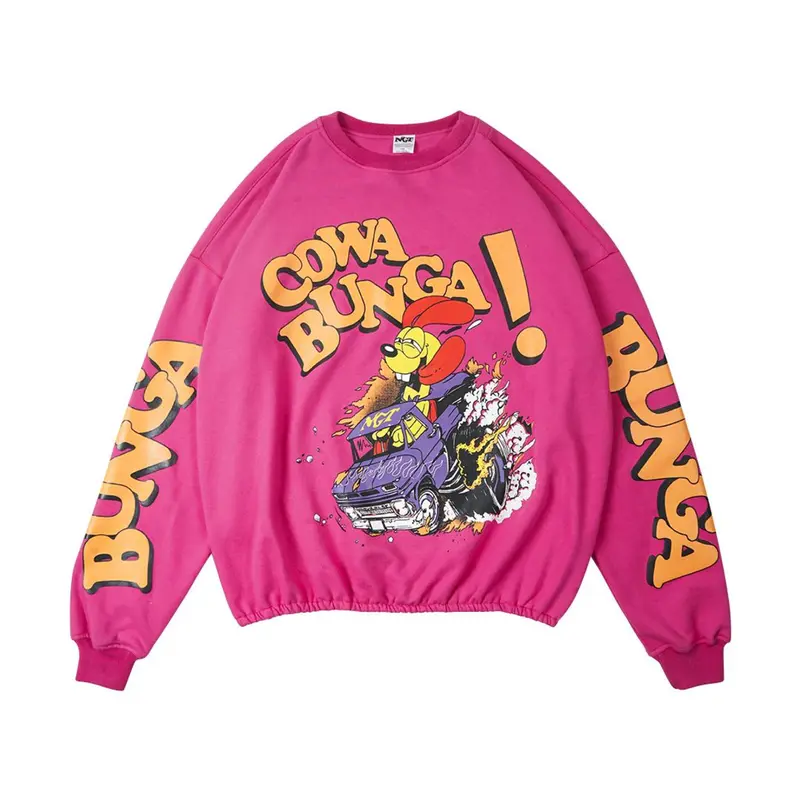 Pink Oversize Crewneck Cowabunga 0