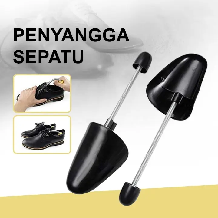 HEXING Perawatan Penyangga Catokan Sepatu Plastic Shoe Tree 2 PCS - HX-SPW - Black
