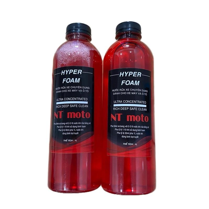 COMBO 2 CHAI XÀ BÔNG rửa xe WAX bóng dàn áo dung tích 1 lít rửa xe bột  tuyết