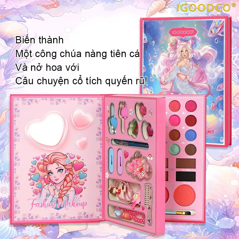  Hộp Trang Điểm Trẻ Em IGOODCO Bảng Phấn Mắt Hai Lớp Hoạt Hình Son Môi Thích Hợp Cho Ngày Sinh Nhật Và Sinh Nhật Trẻ Em Dành Cho 3-16 Tuổi Đồ Trang Trí Ngẫu Nhiên 