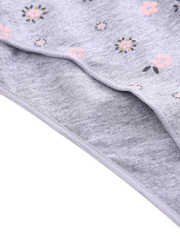 Women's 4pcs Ditsy Floral Print Panty, Soft Comfy Fit Breathable Underwear for Daily Wear, Women's Knickers for All Seasons 7