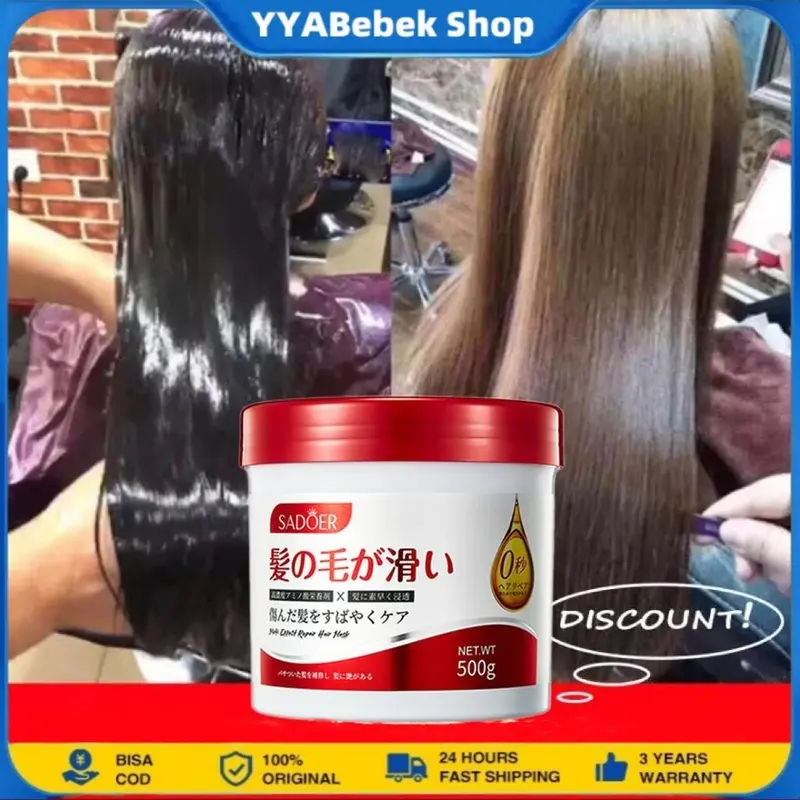 SADOER Japan Hair Mask Keratin Conditioner Masker Kondisioner Rambut 500g Original 100% Treatment Smoothing 1