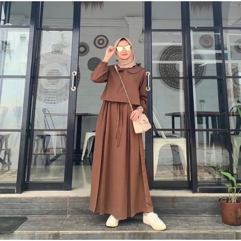 GAMIS CRINKLE KRAH MIX TALI PINGGANG / GAMIS ZAFINA CRINKLE 4