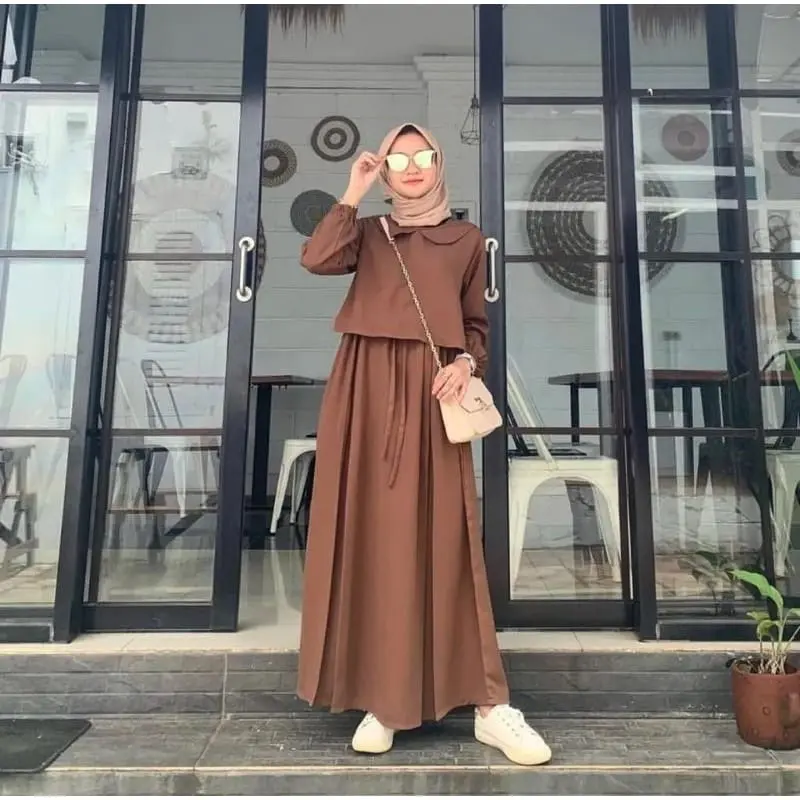 GAMIS CRINKLE KRAH MIX TALI PINGGANG / GAMIS ZAFINA CRINKLE 4