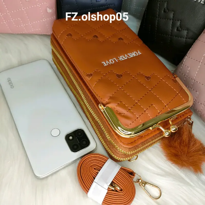 DOMPET BEHEL HP SLEMPANG / DOMPET BORDIR WANITA PREMIUM Dompet Kartu Kulit 6