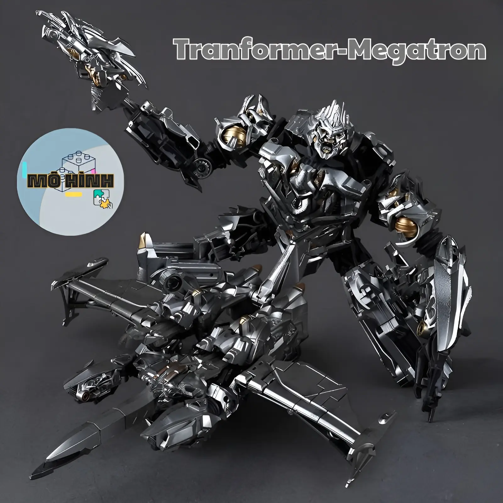 Mô hình Tranformer Megatron Robot biến hình máy bay tiêm kích bằng hợp kim kích thước 20 cm, Robot biến hình 2 in 1 dùng để làm quà hoặc trưng bày bàn làm việc M39 Đồ Chơi Đồ Chơi Mô Hình Robot Toy