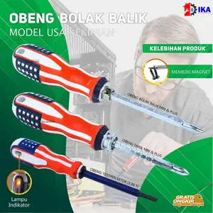 Obeng Bolak Balik USA Amerika 4 Inch Obeng Plus Minus Termurah Obeng 2 Way USA 4 inch