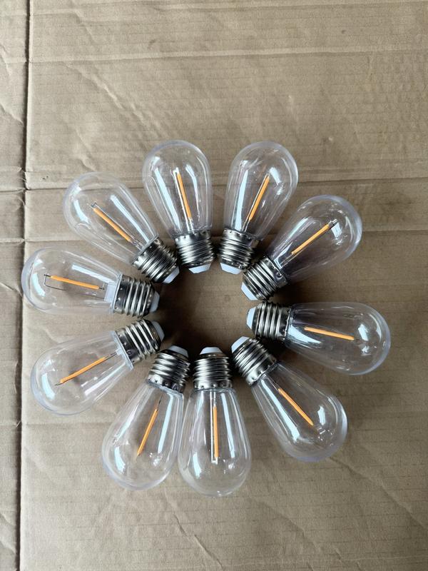 ( COMBO 10 ) Bóng Đèn Led Edison S14 3W 1 Tóc Bóng Đèn Led Tiết Kiệm Điện Ánh Sáng Vàng Nắng Trang trí Decor Chiếu Sáng Ngoài Trời Chống Nước