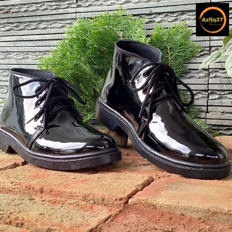 Sepatu Pdh Mengkilap Terbaru Azfiq27 #5 sol pvc