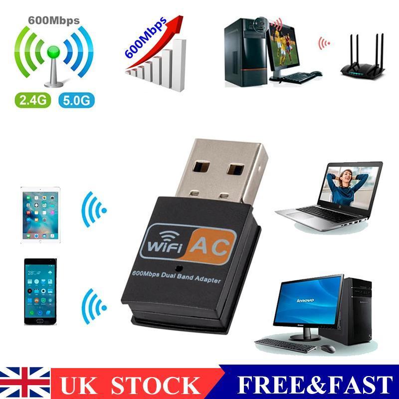 Product Introduction of 600 Mbps 2.4-5Ghz USB Dual Band Wireless Adapter WiFi Dongle 802.11 AC Laptop PC 13