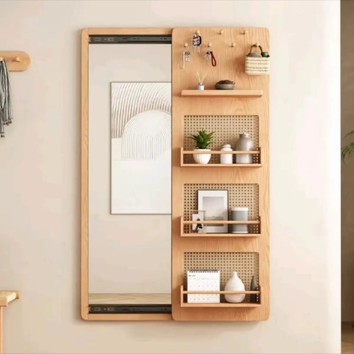 Gương trượt treo tường phong cách decor mới của giới trẻ - Kệ giấu gương