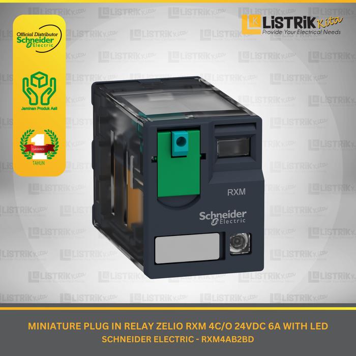 Jual MINIATURE PLUG IN RELAY ZELIO SCHNEIDER ELECTRIC RXM 4C/O 14 Pin ...