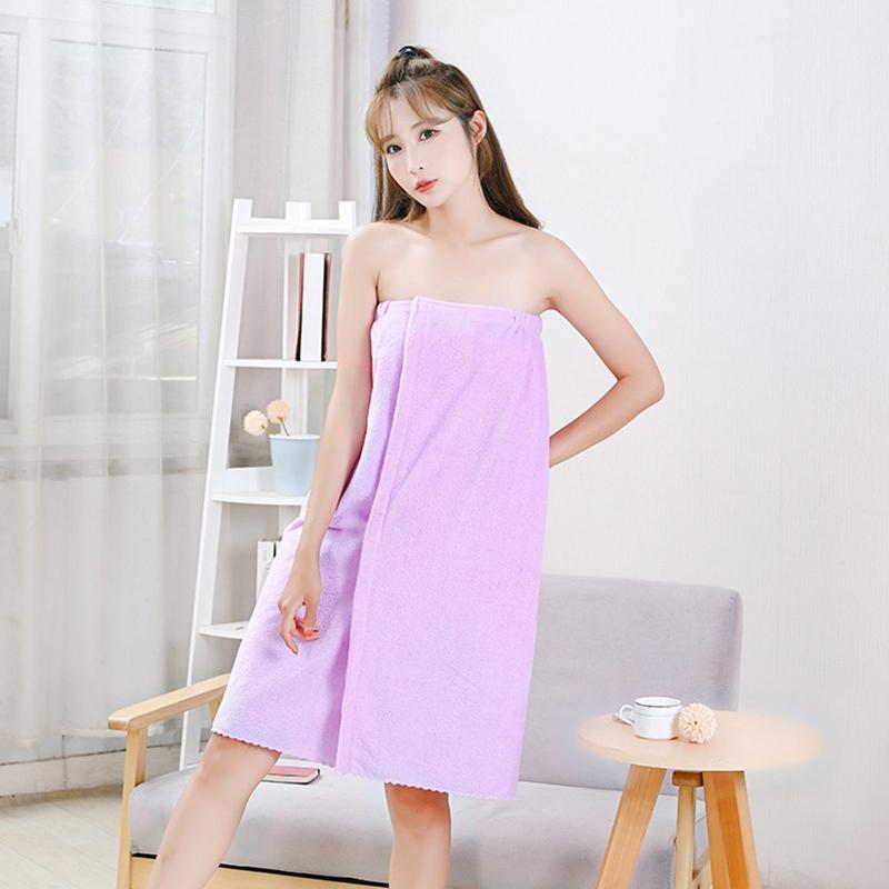 Áo choàng tắm nhung san hô, dành cho phụ nữ, thấm hút nước, váy tắm, khăn tắm có thể đeo được, quấn Spa tắm, áo choàng tắm bãi biển cơ thể, thích hợp cho phòng tắm, phòng tắm, 5