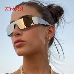 Cermin Mata Hitam Tanpa Bingkai, Untuk Wanita dan Lelaki, Rekaan Jubin Sehelai, Gaya Punk dan Sukan, Berwarna-warni, Cermin Mata Fesyen Sunglasses Eyewear