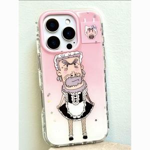 Quirky Maid Cow Grandpa Compatible with iPhone 14 Apple 15 Pro Max Phone Case 16 New Model 13 Full Coverage 12 for Women