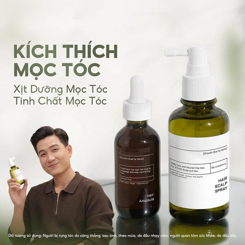 Xịt mọc tóc Lab on Hair 160ml xịt dưỡng tóc với giấm táo Redensyl hỗ trợ cải…