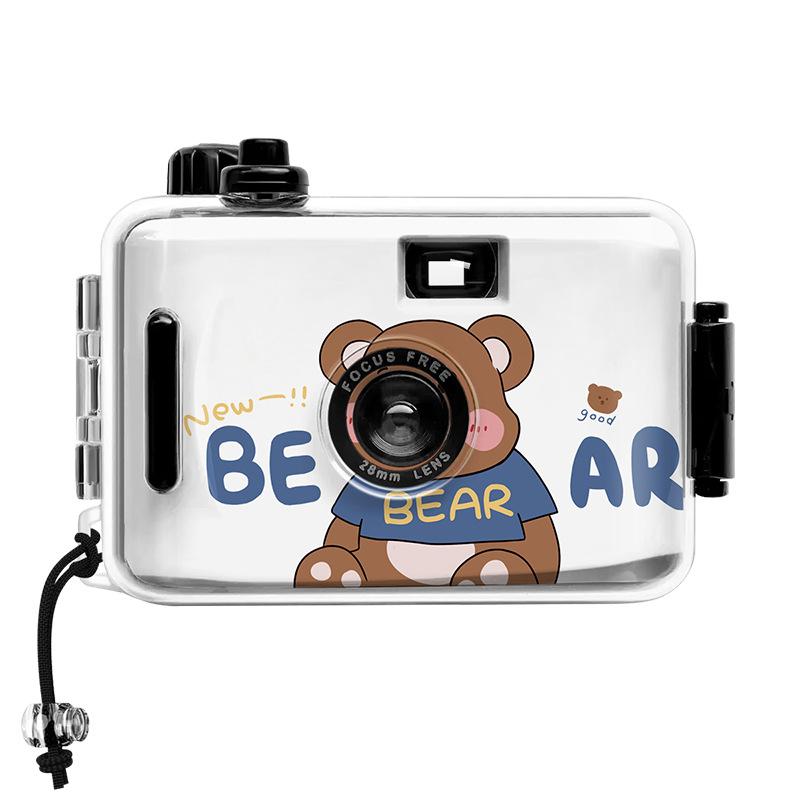 Fool Mini Retro Film Cameras Bear Bear Waterproof Multiple Times Polaroid Children's Birthday Ideas Gift Equipment Instant 4
