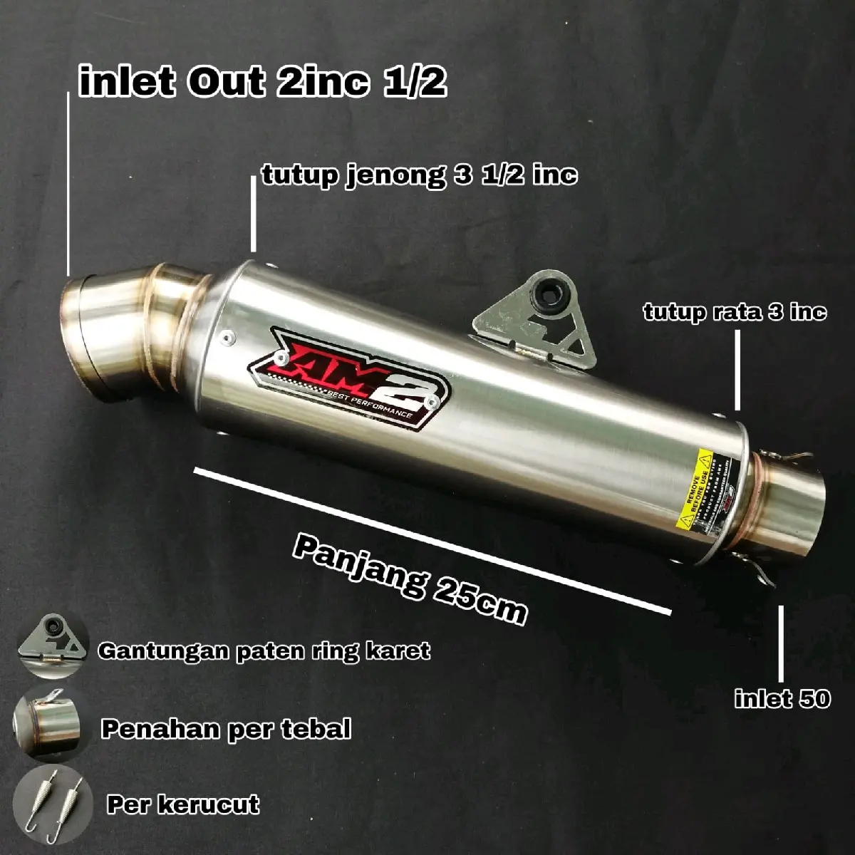 Silincer Racing Original AM2 BEST PERFORMANCE Inlet 50 Cb Gl MP Tiger