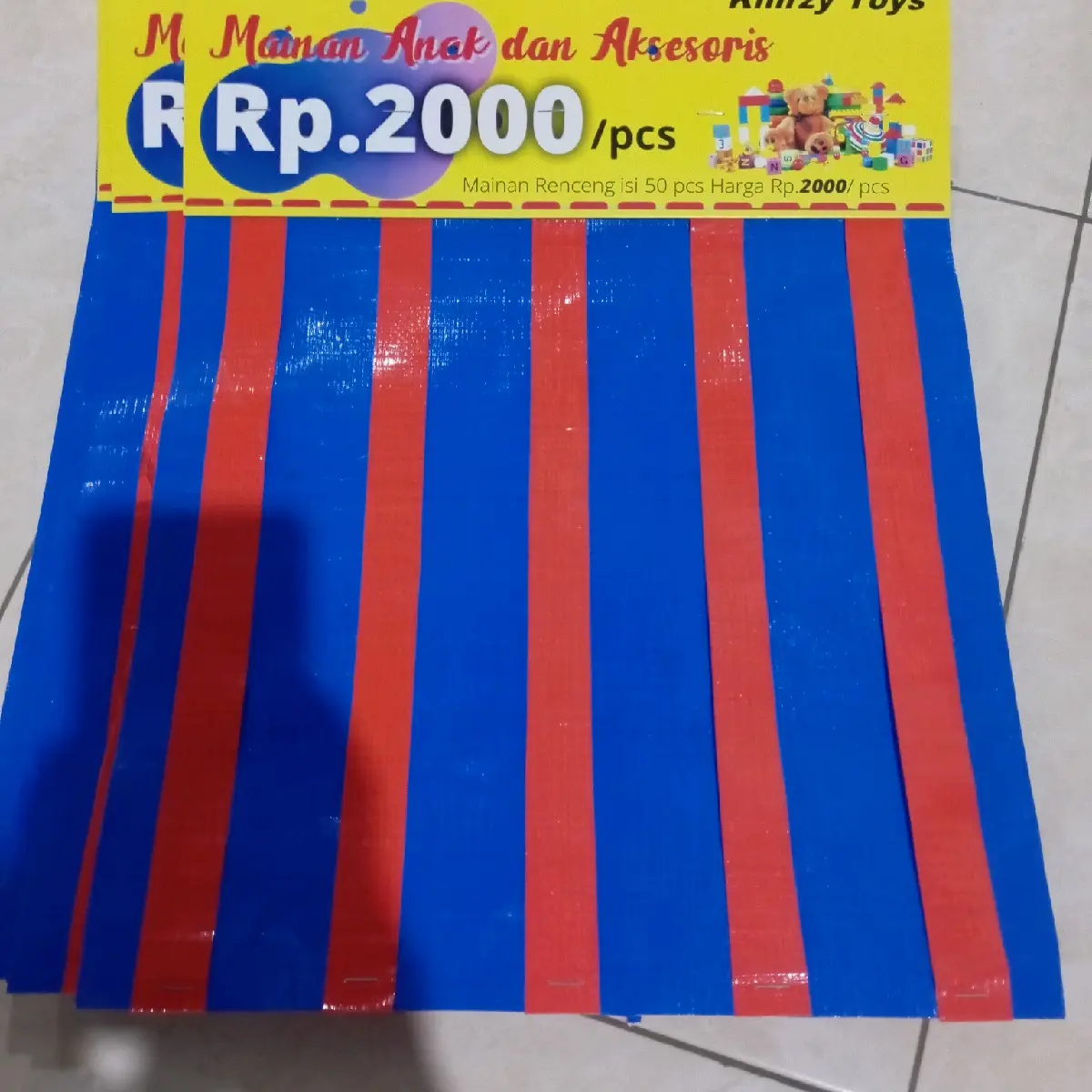 Jual 5 pcs Tempat Mainan Anak-anak Warung Rencengan Serba 1000 dan 2000 Toys