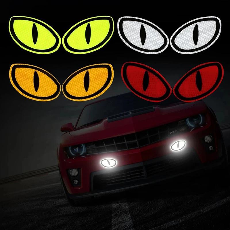 2PCS Safety Eyes Styling Car Reflective Sticker Car Decorate Sticker 0