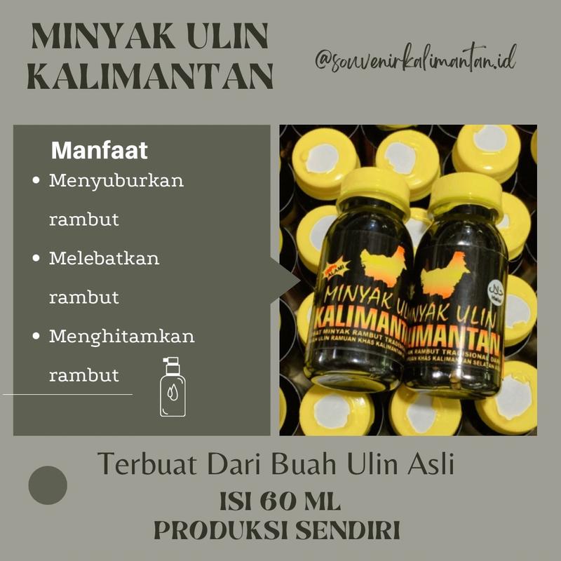 Minyak Buah Ulin Khas Kalimantan isi 60 ml penumbuh rambut/ menghitamkan rambut Hitam Melebatkan Rontok Memanjangkan Penghitam herbal 3