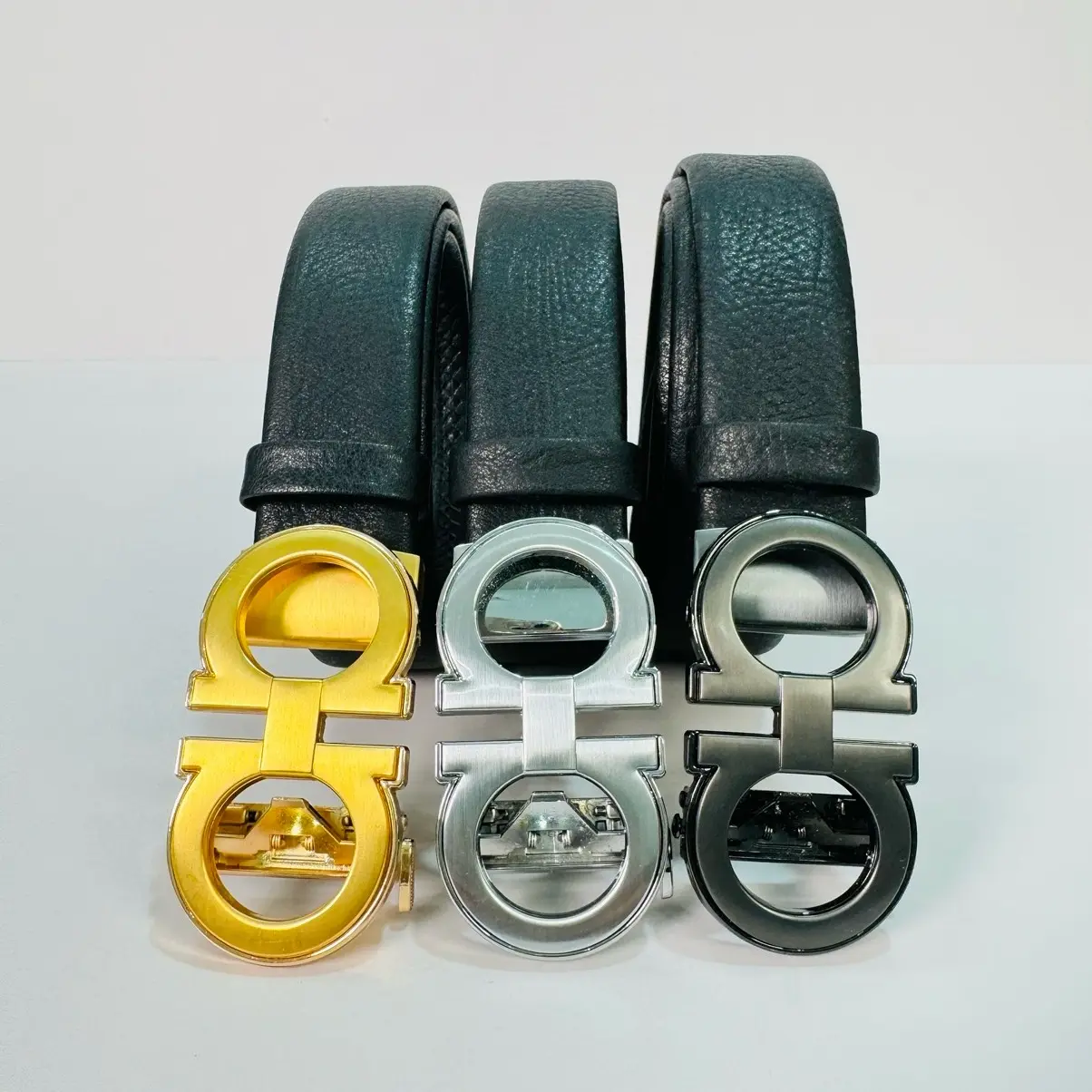 Thắt lưng da nhập cao cấp khoá gạt tự động Titan