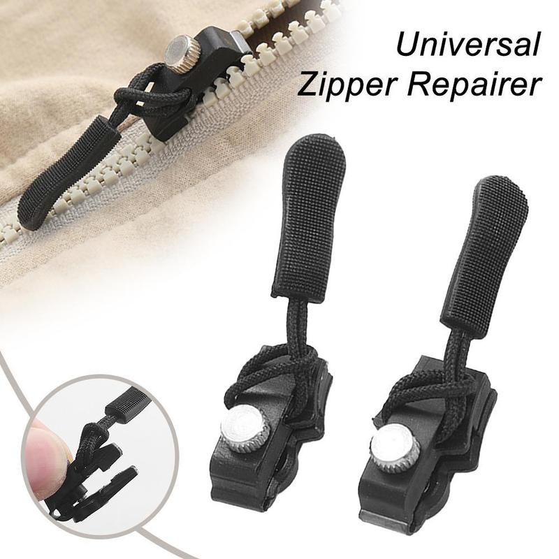 2/6/10 Pieces Zipper Repair Kit Universal Instant Zipper Repair Replacement Zipper Sliding Teeth Rescue Zipper Head For 3 Sizes 0