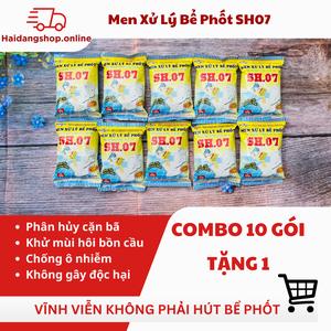 [COMBO 10 GÓI TẶNG 1 GÓI ] Men Xử Lý Bể Phốt SH07 - Khử Mùi Hôi - Phòng Tắc Nghẽn Hầm Cầu