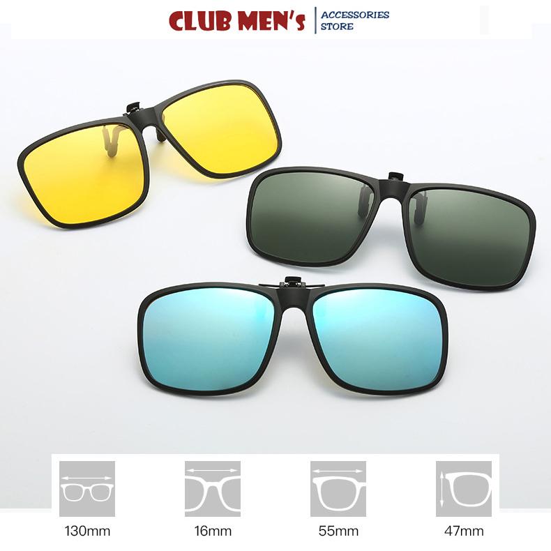  Mắt Kính râm cho người cận dạng kẹp hình vuông chống UV chống chói hiệu quả Kính Mắt tháo lắp nhanh chóng 