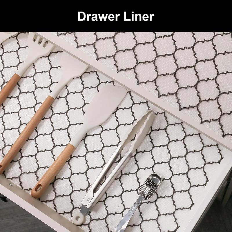 Fish Scale Pattern Drawer Liner, Non-slip Shelf Liner, Multi-purpose Placemat, Waterproof Shelf Paper for Kitchen Cabinets 5